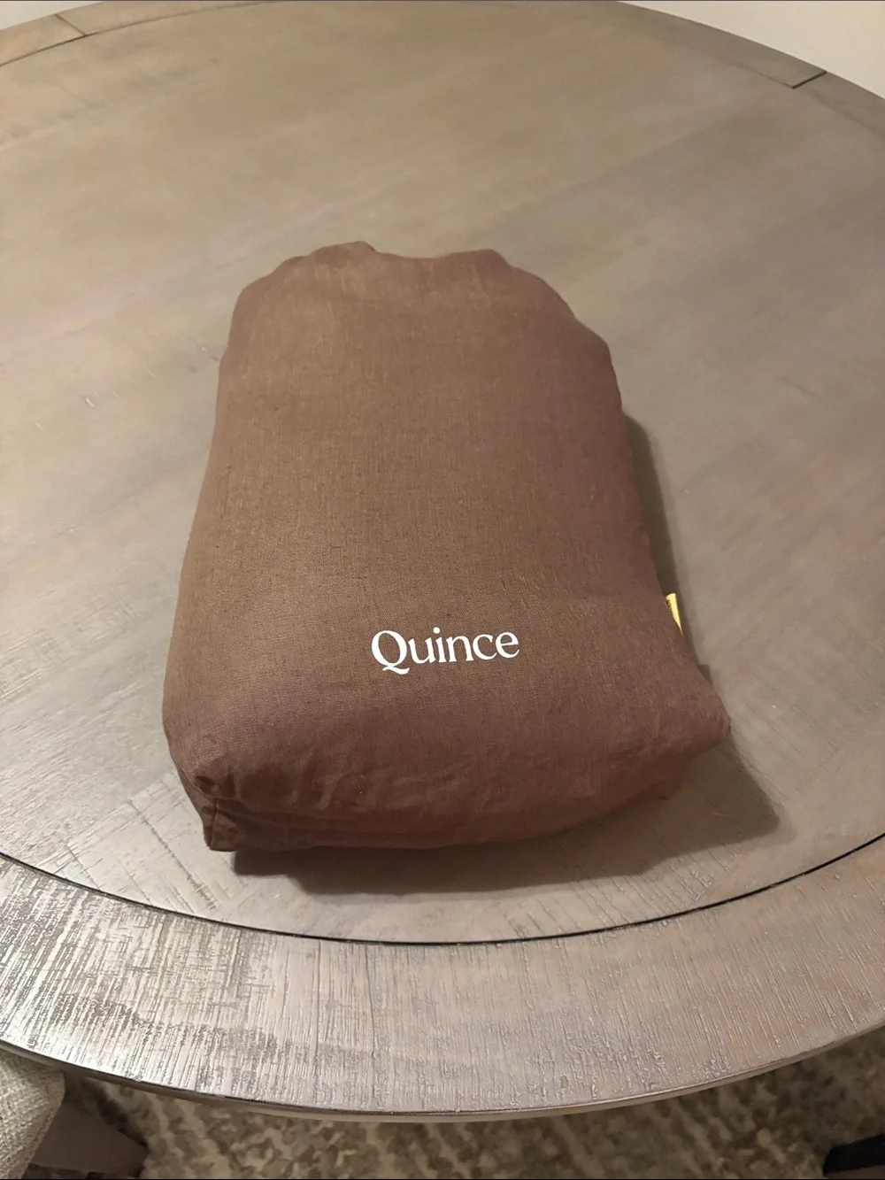 Quince European Linen Double Flange Duvet Cover Set Full Queen Espresso 125
